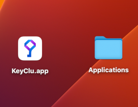 Drag KeyClu into Applications